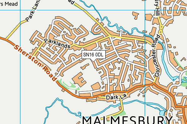 SN16 0DL map - OS VectorMap District (Ordnance Survey)