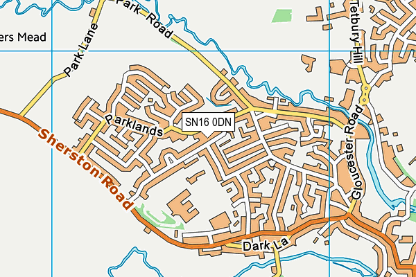 SN16 0DN map - OS VectorMap District (Ordnance Survey)
