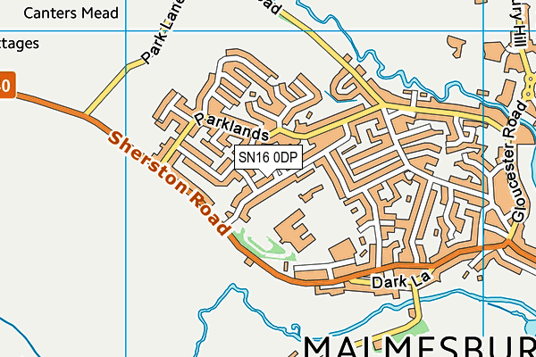 SN16 0DP map - OS VectorMap District (Ordnance Survey)