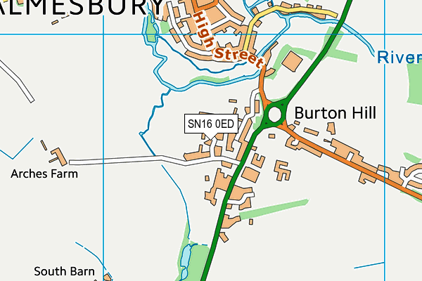 SN16 0ED map - OS VectorMap District (Ordnance Survey)