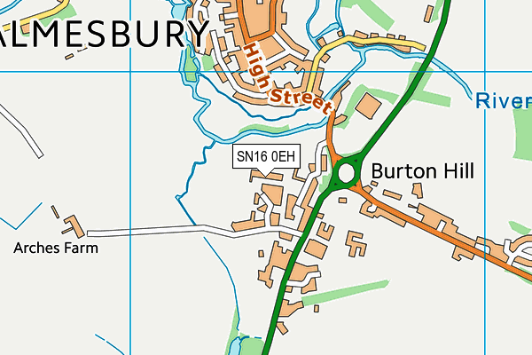 SN16 0EH map - OS VectorMap District (Ordnance Survey)