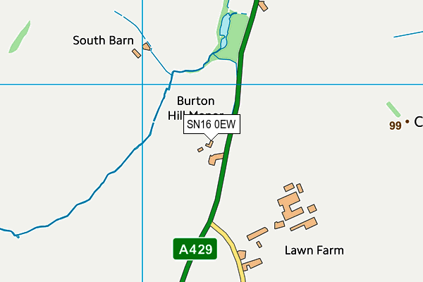 SN16 0EW map - OS VectorMap District (Ordnance Survey)