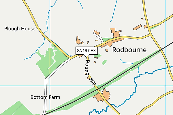 SN16 0EX map - OS VectorMap District (Ordnance Survey)