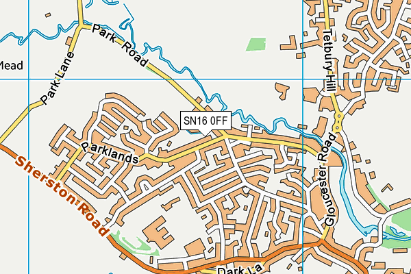 SN16 0FF map - OS VectorMap District (Ordnance Survey)
