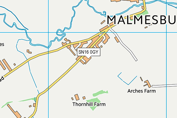 SN16 0GY map - OS VectorMap District (Ordnance Survey)
