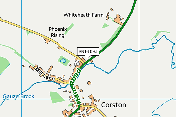 SN16 0HJ map - OS VectorMap District (Ordnance Survey)