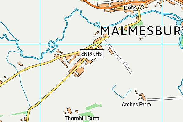 SN16 0HS map - OS VectorMap District (Ordnance Survey)