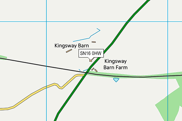 SN16 0HW map - OS VectorMap District (Ordnance Survey)