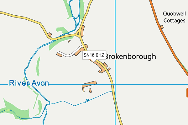 SN16 0HZ map - OS VectorMap District (Ordnance Survey)