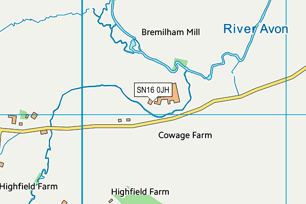 SN16 0JH map - OS VectorMap District (Ordnance Survey)