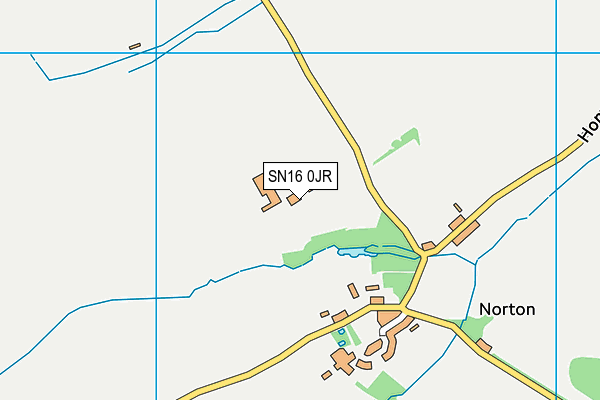 SN16 0JR map - OS VectorMap District (Ordnance Survey)