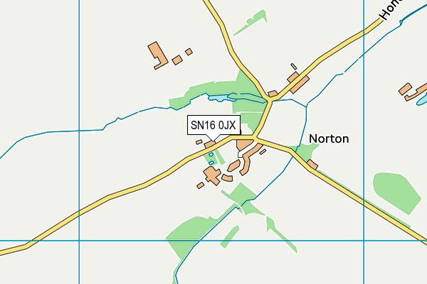 SN16 0JX map - OS VectorMap District (Ordnance Survey)