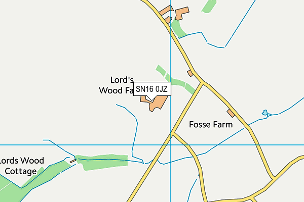 SN16 0JZ map - OS VectorMap District (Ordnance Survey)