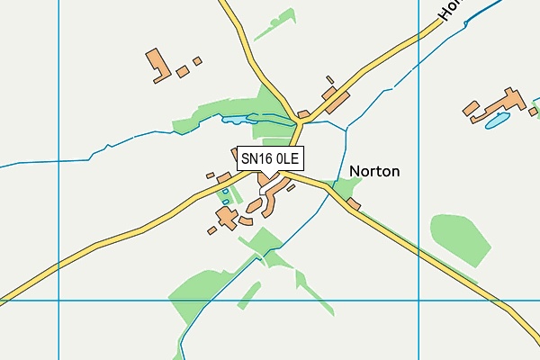 SN16 0LE map - OS VectorMap District (Ordnance Survey)