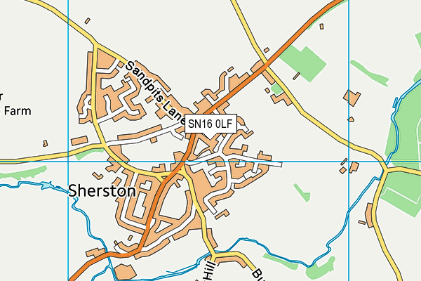SN16 0LF map - OS VectorMap District (Ordnance Survey)