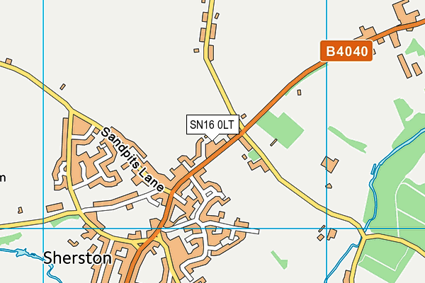 SN16 0LT map - OS VectorMap District (Ordnance Survey)