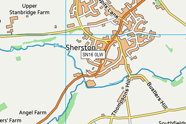 SN16 0LW map - OS VectorMap District (Ordnance Survey)