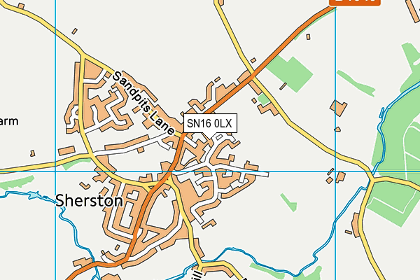 SN16 0LX map - OS VectorMap District (Ordnance Survey)