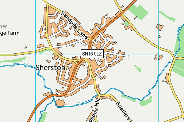 SN16 0LZ map - OS VectorMap District (Ordnance Survey)