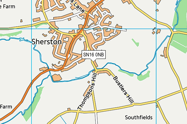 SN16 0NB map - OS VectorMap District (Ordnance Survey)