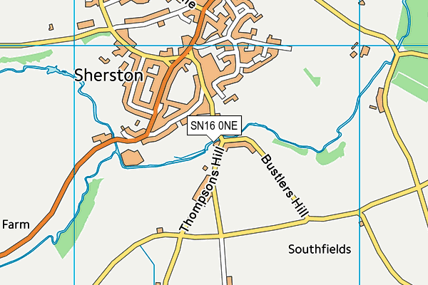SN16 0NE map - OS VectorMap District (Ordnance Survey)