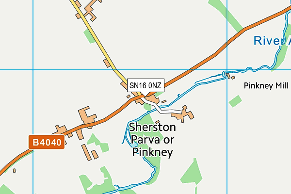 SN16 0NZ map - OS VectorMap District (Ordnance Survey)