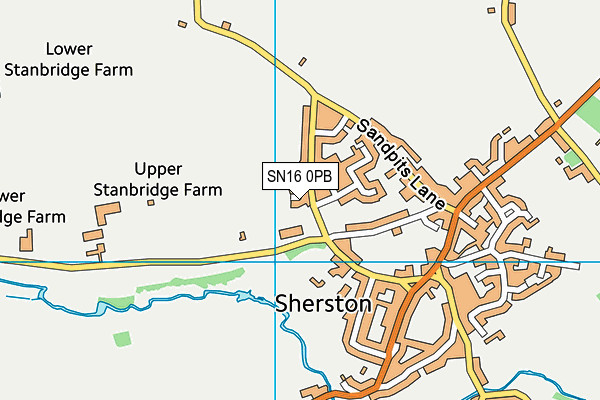 SN16 0PB map - OS VectorMap District (Ordnance Survey)