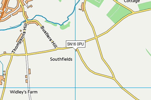 SN16 0PU map - OS VectorMap District (Ordnance Survey)