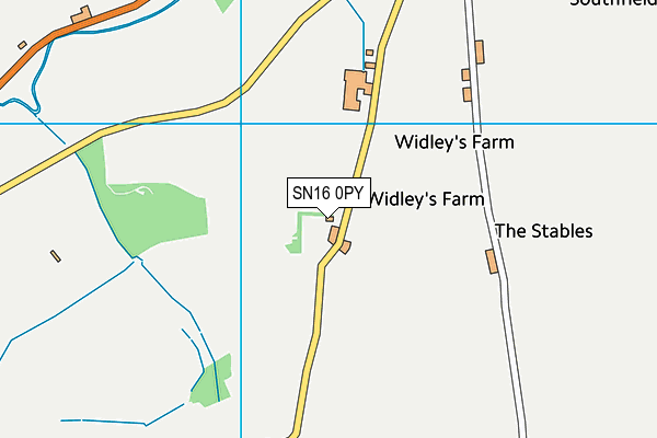 SN16 0PY map - OS VectorMap District (Ordnance Survey)