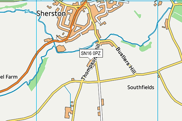 SN16 0PZ map - OS VectorMap District (Ordnance Survey)