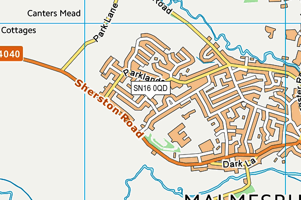 SN16 0QD map - OS VectorMap District (Ordnance Survey)