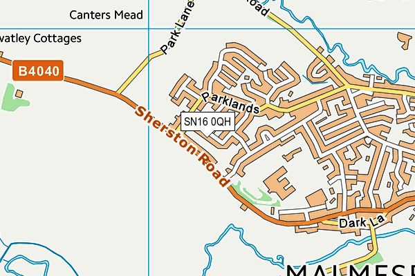 SN16 0QH map - OS VectorMap District (Ordnance Survey)