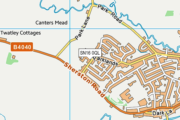 SN16 0QL map - OS VectorMap District (Ordnance Survey)