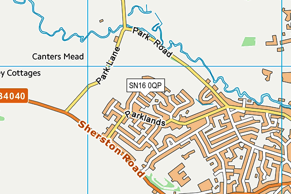 SN16 0QP map - OS VectorMap District (Ordnance Survey)