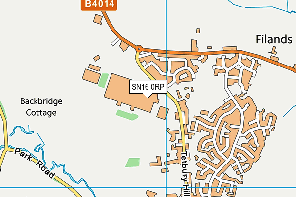 The Hangar map (SN16 0RP) - OS VectorMap District (Ordnance Survey)
