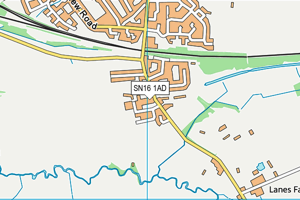 SN16 1AD map - OS VectorMap District (Ordnance Survey)