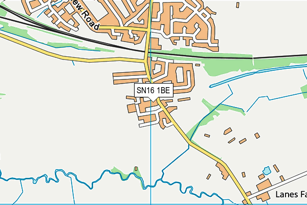 SN16 1BE map - OS VectorMap District (Ordnance Survey)