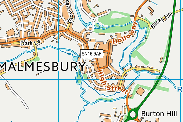 SN16 9AF map - OS VectorMap District (Ordnance Survey)