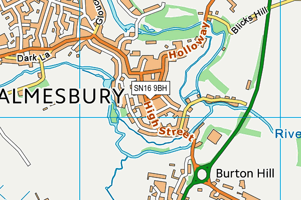 SN16 9BH map - OS VectorMap District (Ordnance Survey)