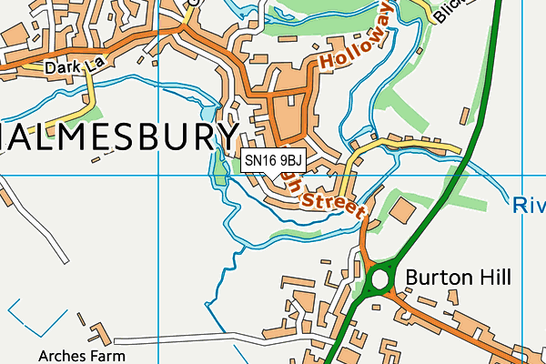 SN16 9BJ map - OS VectorMap District (Ordnance Survey)