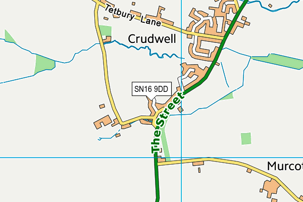 SN16 9DD map - OS VectorMap District (Ordnance Survey)