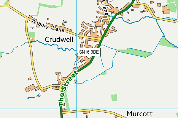 SN16 9DE map - OS VectorMap District (Ordnance Survey)