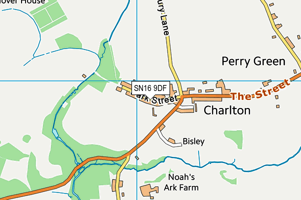 SN16 9DF map - OS VectorMap District (Ordnance Survey)