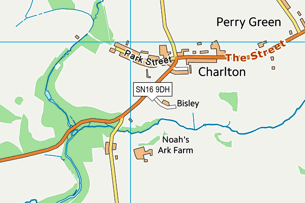 SN16 9DH map - OS VectorMap District (Ordnance Survey)