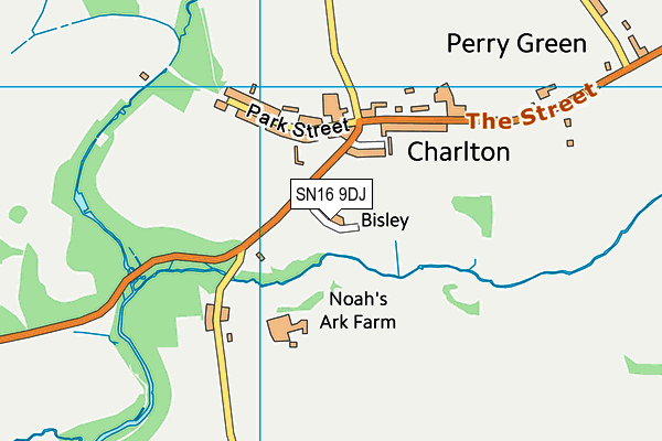 SN16 9DJ map - OS VectorMap District (Ordnance Survey)