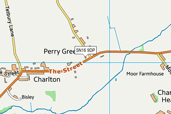 SN16 9DP map - OS VectorMap District (Ordnance Survey)