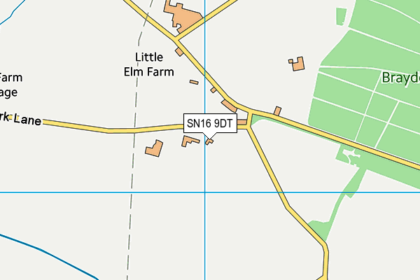 SN16 9DT map - OS VectorMap District (Ordnance Survey)