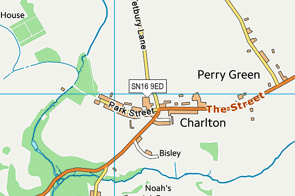 SN16 9ED map - OS VectorMap District (Ordnance Survey)