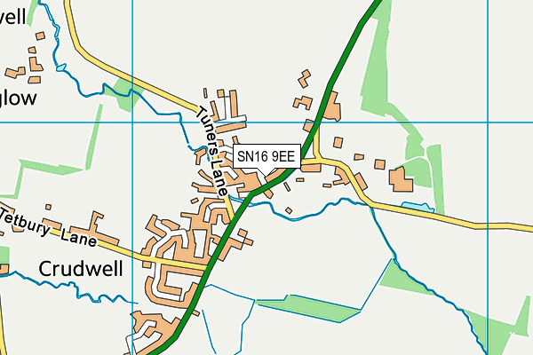 SN16 9EE map - OS VectorMap District (Ordnance Survey)