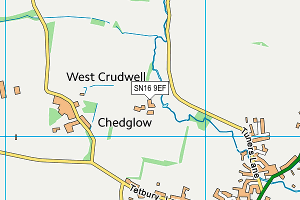 SN16 9EF map - OS VectorMap District (Ordnance Survey)